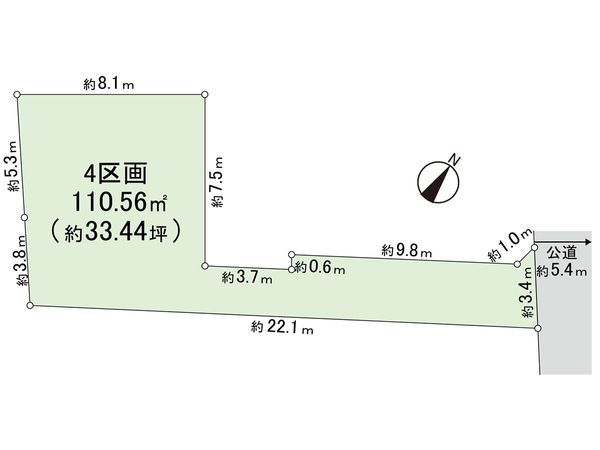 藤沢市亀井野 土地4区画 区画図