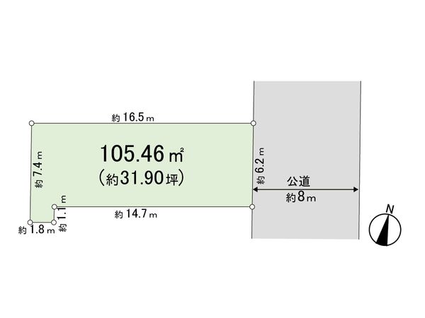 藤沢市湘南台1丁目(土地) 地形図