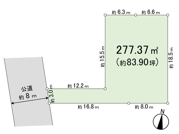 藤沢市湘南台5丁目(古家付土地) 地形図