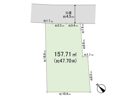 藤沢市石川1丁目(土地) 地形図