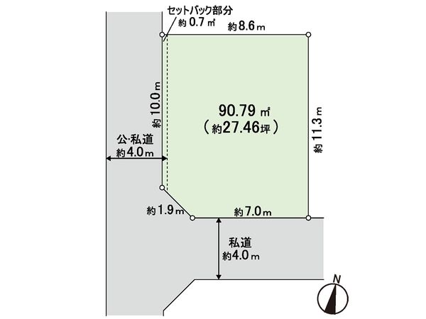 藤沢市長後(土地) 区画図 藤沢市長後(土地) 区画図