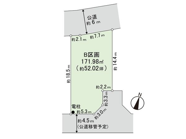 藤沢市今田(建築条件付土地)B区画 区画図 藤沢市今田(建築条件付土地)B区画 区画図