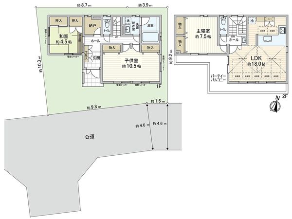 綾瀬市上土棚北2丁目 戸建 間取図(平面図) 綾瀬市上土棚北2丁目 戸建 間取図(平面図)