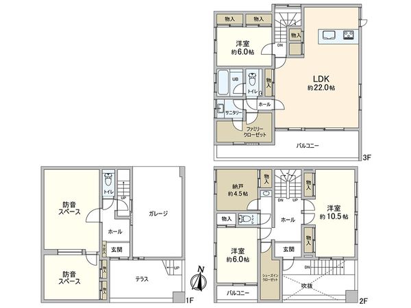 藤沢市長後 戸建 間取図(平面図) 藤沢市長後 戸建 間取図(平面図)