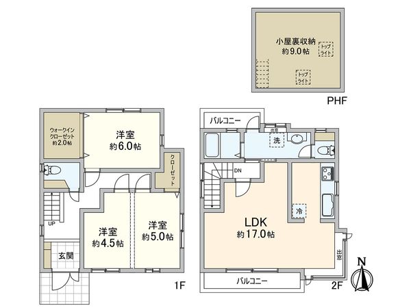 藤沢市湘南台7丁目 戸建 間取図(平面図) 間取図(平面図)