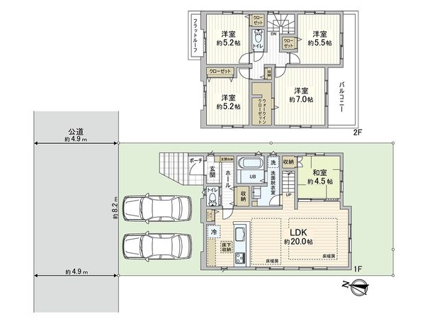 藤沢市亀井野3丁目 戸建 間取図(平面図) 間取図(平面図)