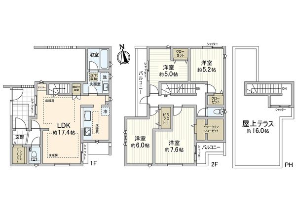 藤沢市石川2丁目 新築戸建 間取図(平面図)