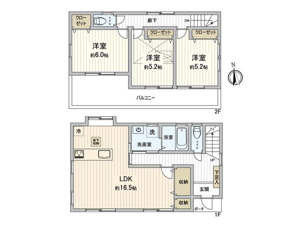 藤沢市石川3丁目 中古戸建 間取図(平面図)