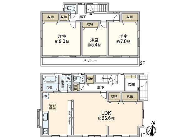 藤沢市長後 戸建 間取図(平面図)