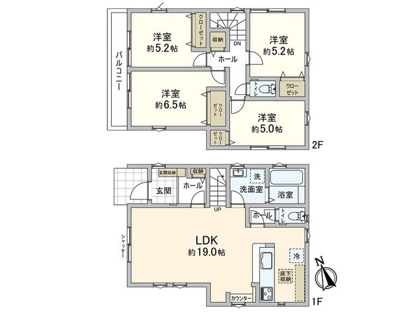 藤沢市高倉 新築6号棟 間取図(平面図)