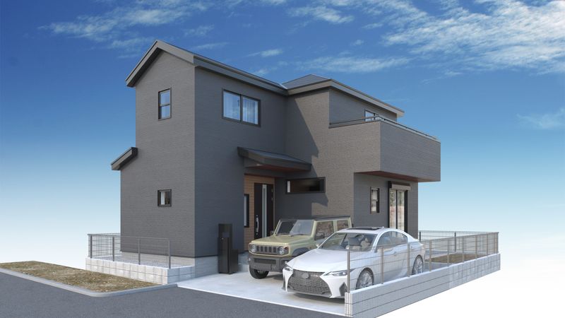 藤沢市長後 新築戸建 外観パース図 藤沢市長後 新築戸建 外観パース図