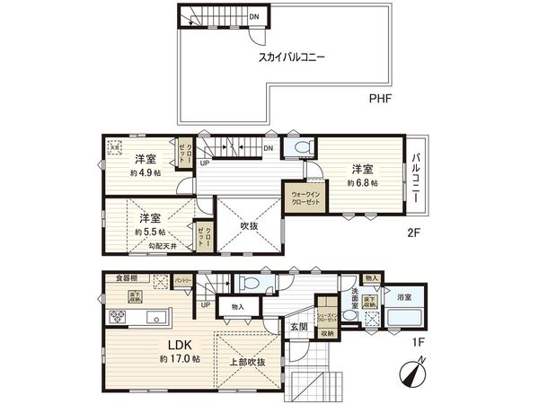 藤沢市石川1丁目 戸建 間取図(平面図)