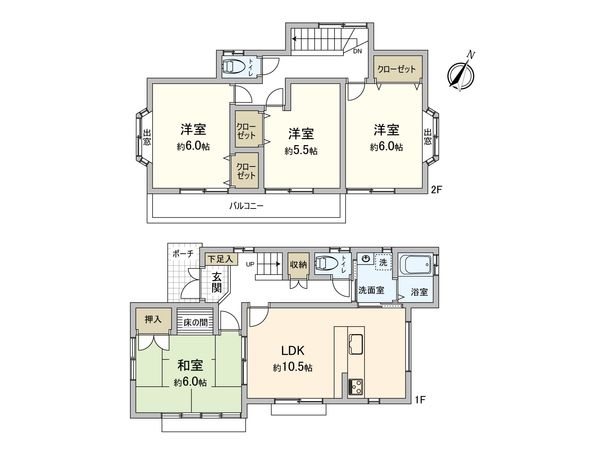綾瀬市落合南2丁目(戸建) 間取図(平面図)