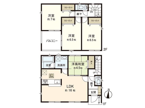 藤沢市用田(新築戸建) 間取図(平面図)