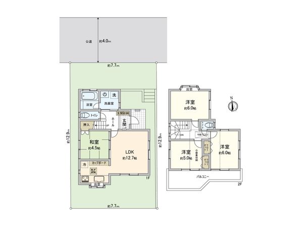 藤沢市遠藤(戸建) 間取図(平面図) 藤沢市遠藤(戸建) 間取図(平面図)