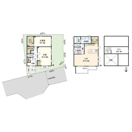 平塚市袖ケ浜 戸建 間取図(平面図) 平塚市袖ケ浜 戸建 間取図(平面図)