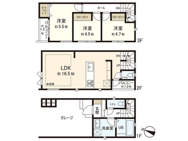 藤沢市湘南台3丁目 新築2号棟 間取図(平面図)