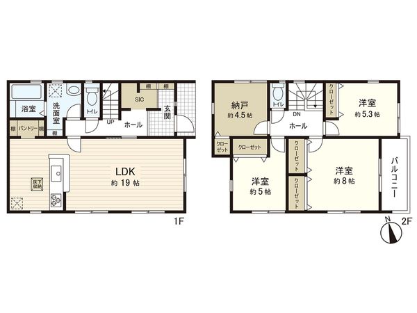 藤沢市石川2丁目 新築戸建 間取図(平面図)