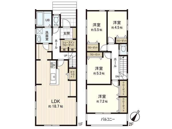 藤沢市石川5丁目 新築3号棟 間取図(平面図)