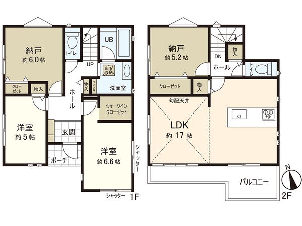 藤沢市亀井野4丁目 新築戸建 間取図(平面図) 藤沢市亀井野4丁目 新築戸建 間取図(平面図)