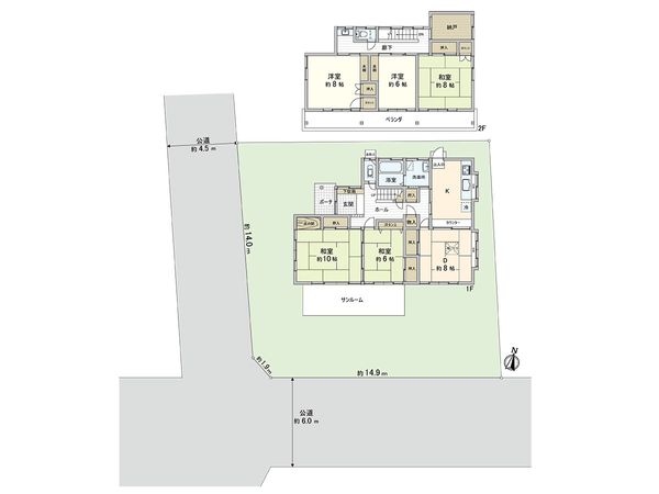 藤沢市長後 戸建 間取図(平面図) 藤沢市長後 戸建 間取図(平面図)