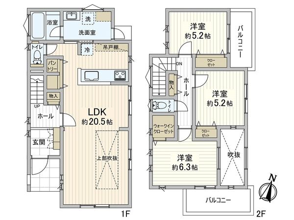 藤沢市下土棚 戸建 間取図(平面図) 藤沢市下土棚 戸建 間取図(平面図)