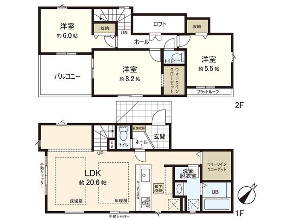 藤沢市遠藤 新築1号棟 間取図(平面図) 藤沢市遠藤 新築1号棟 間取図(平面図)