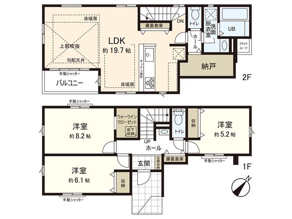 藤沢市遠藤 新築2号棟 間取図(平面図) 藤沢市遠藤 新築2号棟 間取図(平面図)