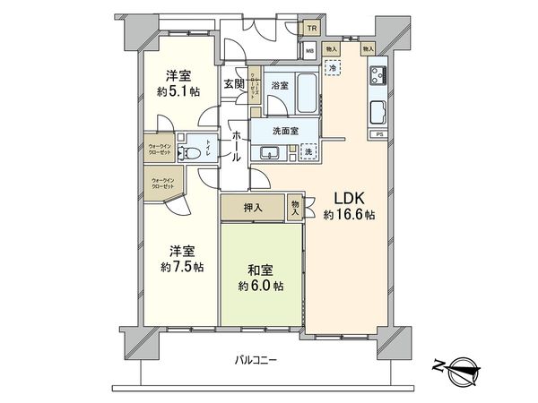 エスタテラ湘南台 マウンテンコート 間取図(平面図)