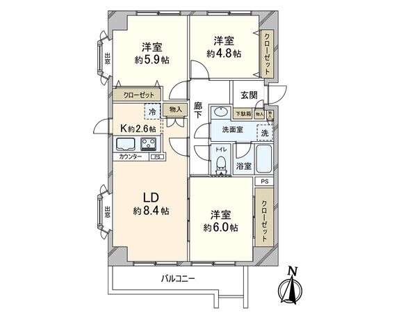 ブルーコート湘南 間取図(平面図) 間取図(平面図)