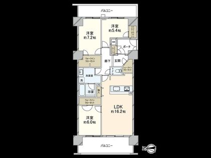 エスタテラ湘南台 マウンテンコート 間取図(平面図)