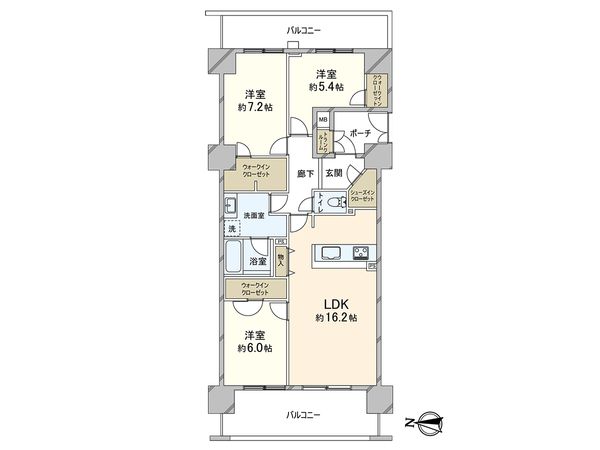 エスタテラ湘南台 マウンテンコート 間取図(平面図)