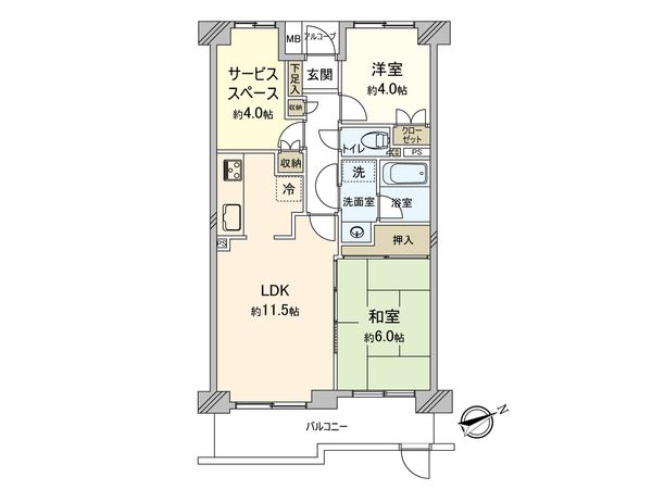 藤沢善行パーク・ホームズ弐番館 間取図(平面図)