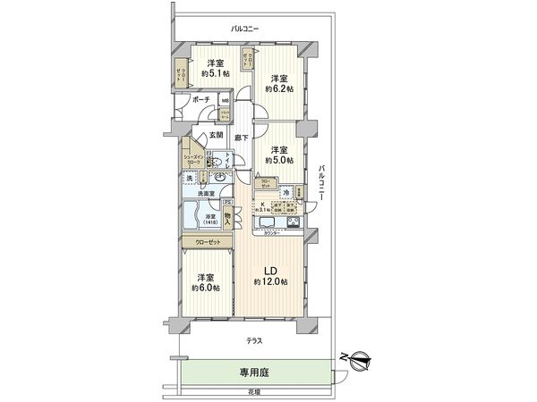 エスタテラ湘南台 マウンテンビュー 間取図(平面図) エスタテラ湘南台 マウンテンビュー 間取図(平面図)
