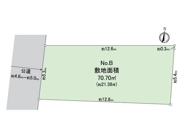 八王子市元横山町1丁目 土地 B区画 区画図 八王子市元横山町1丁目 土地 B区画 区画図