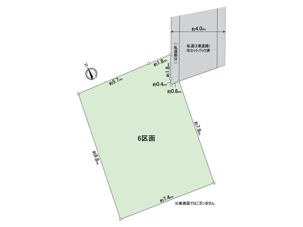 八王子市子安町2丁目 土地 6号区 区画図
