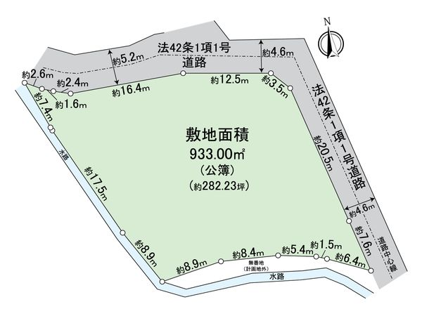 八王子市長沼町 土地 区画図 八王子市長沼町 土地 区画図