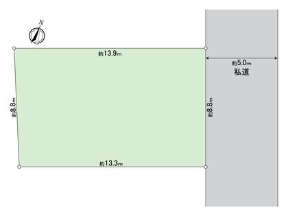 八王子市諏訪町 土地 区画図