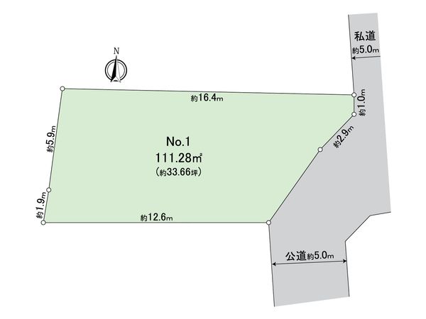 八王子市大和田町5丁目 土地 区画図