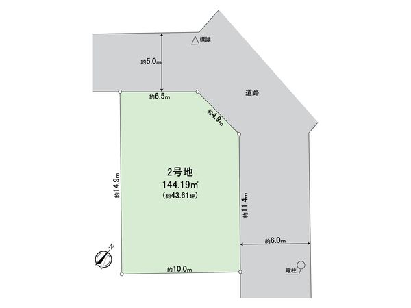 八王子市絹ヶ丘2丁目 土地 2区画 区画図
