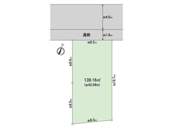 八王子市大横町 土地 区画図 八王子市大横町 土地 区画図