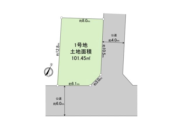 日野市西平山5丁目 建築条件付売地1区画 地形図