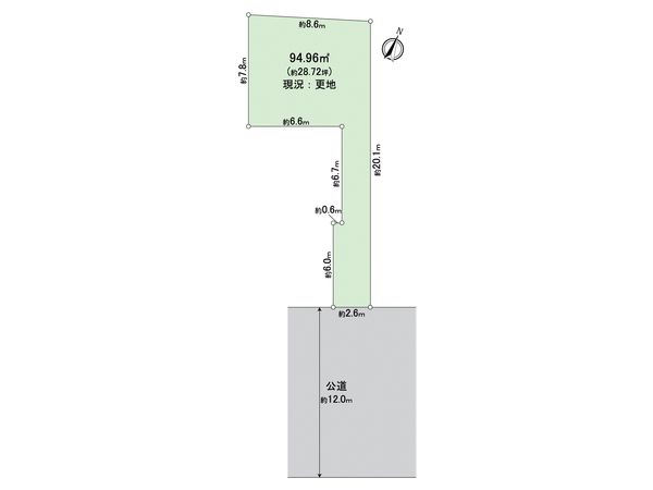 八王子市高倉町 土地 区画図