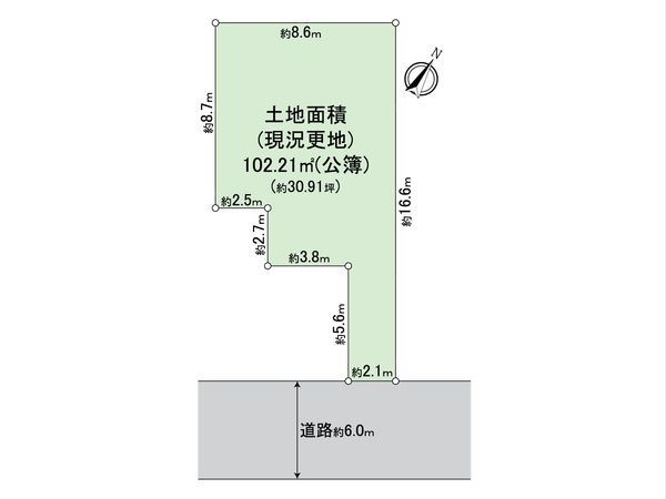 日野市多摩平5丁目 土地 区画図 日野市多摩平5丁目 土地 区画図