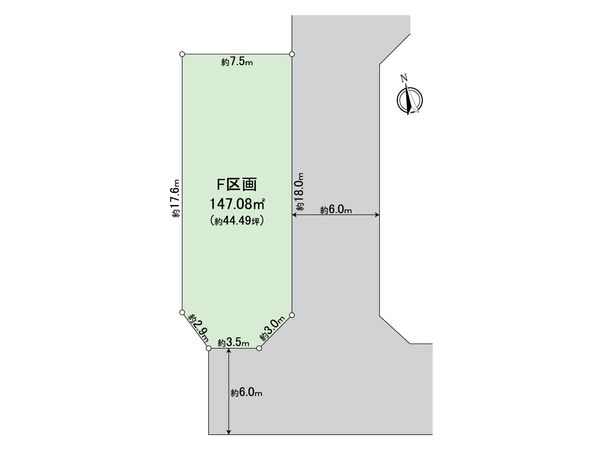 八王子市長沼町 土地 F号区 区画図 八王子市長沼町 土地 F号区 区画図