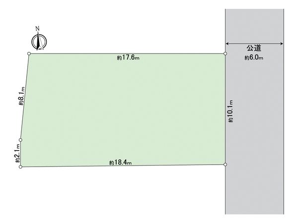 昭島市上川原町3丁目 土地 区画図