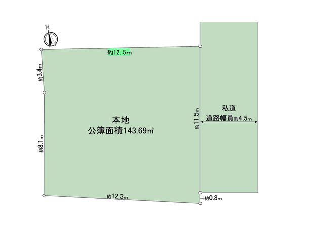 八王子市川口町 土地 区画図