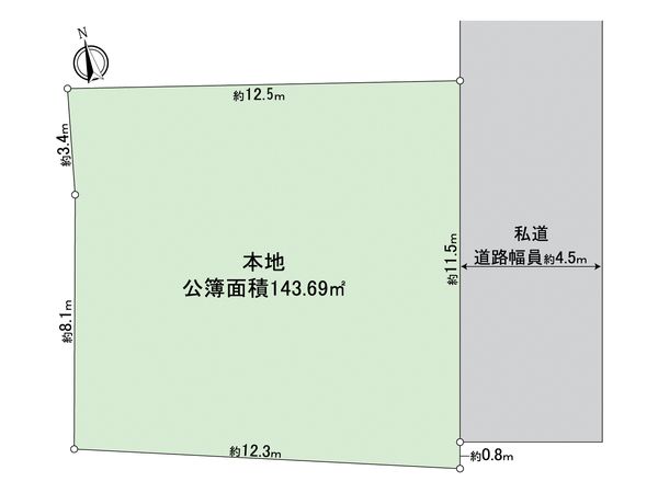 八王子市川口町 土地 区画図 八王子市川口町 土地 区画図