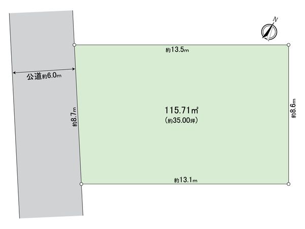 八王子市台町4丁目 土地 区画図