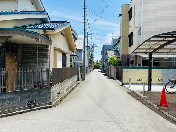 前面道路と現地撮影